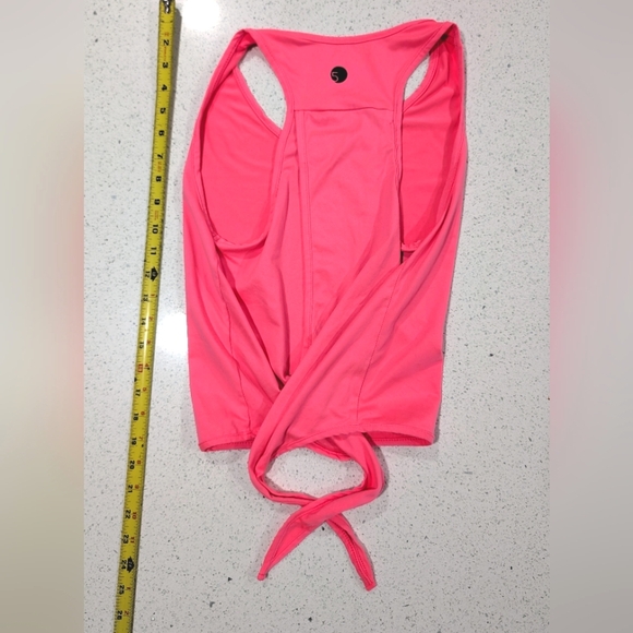 FIVE Dancewear Extra Large Gymnastics Dance Leotard NEON Hot Pink 80's Tie Top - Picture 1 of 4